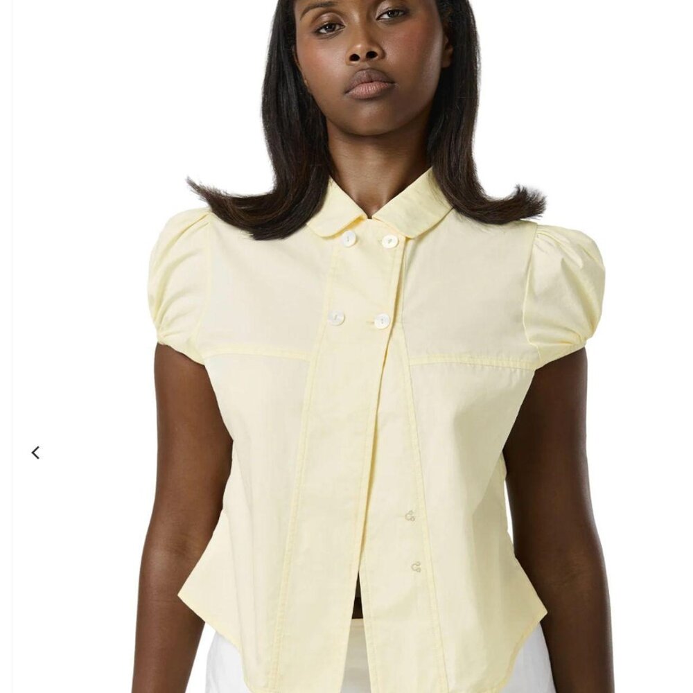 Sisters and Seekers Wendy Poplin Blouse in Soft Yellow